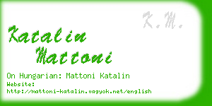 katalin mattoni business card